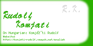 rudolf komjati business card